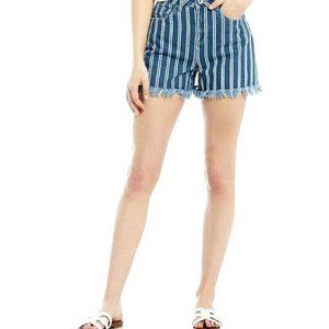 a loves a Cut Off Denim Stripe Shorts